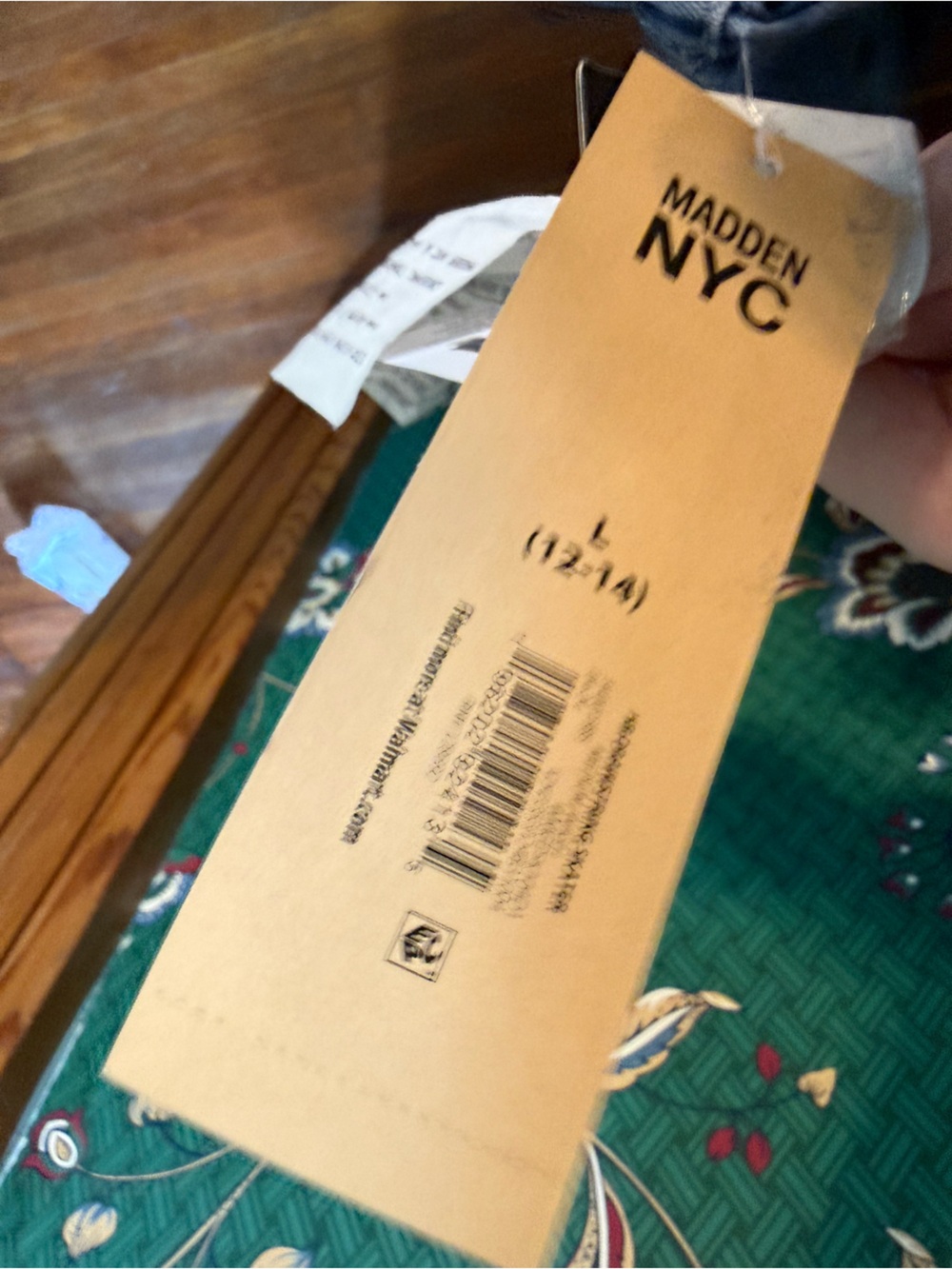 Denim Cargo Pants in Medium Blue - Picture 3 of 3